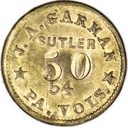 50 Cents - J.A. Garman (54th Pennsylvania Volunteers) - Obverse
