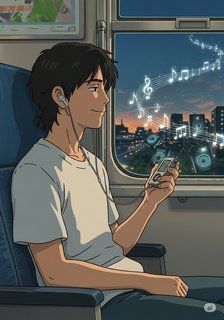 音の旅人 daily life story for 13-18 years children in Japanese featuring warm themes