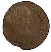 ½ Penny - Copper "MB Right, Small Head" - Obverse