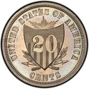 20 Cents "1875" (Pattern; nickel) - Reverse