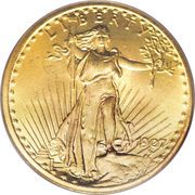 20 Dollars (Saint-Gaudens - Double Eagle, No motto) - Obverse