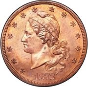 20 Dollars "1872 Double Eagle" (Pattern; copper) - Obverse