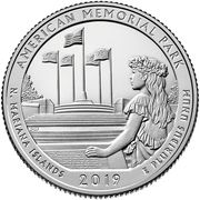 ¼ Dollar "Washington Quarter" (American Memorial Park, Northern Mariana Islands) - Reverse