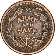 Civil War Patriotic Token - Army and Navy - Reverse