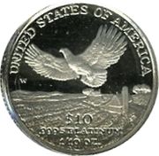 10 Dollars "American Platinum Eagle" (Bullion Coinage) - Reverse