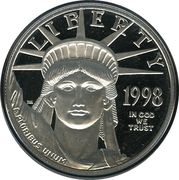 25 Dollars "American Platinum Eagle" (Bullion Coinage) - Obverse