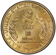 5 Dollars (XXVI Olympiad Cauldron) - Reverse
