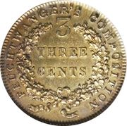 3 Cents - Hard Times Token - Feuchtwanger - Reverse