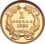 1 Dollar "Large Indian Head" (Type 3) - Reverse