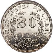 20 Cents "1864" (Pattern; silver) - Obverse