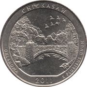 ¼ Dollar "Washington Quarter" (Chickasaw National Recreation Area, Oklahoma) - Reverse