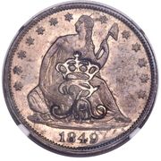 50 Cents - Frederik VII (Counterstamp) - Obverse