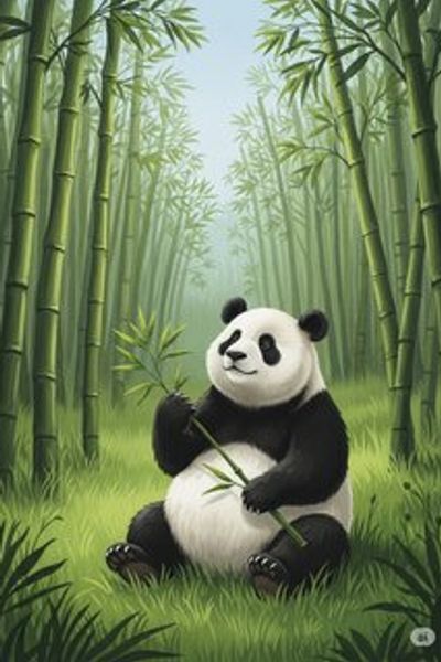 create a Storybook about giant panda. Please write in Chinese. educational story for 3-6 years children in Chinese featuring warm themes
