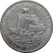 ½ Dollar (Columbus) - Reverse