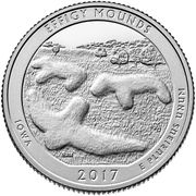 ¼ Dollar "Washington Quarter" (Effigy Mounds National Monument, Iowa) - Silver Proof - Reverse