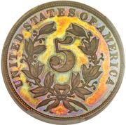 5 Cents "1866 Shield Nickel" (Pattern) - Reverse