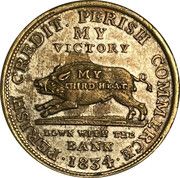 Hard Times Token - Running Boar / Jackson - Obverse