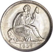 ½ Dime "Seated Liberty Half Dime" (without stars) - Obverse