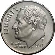 1 Dime "Roosevelt Dime" - Obverse