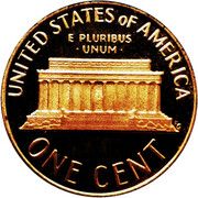1 Cent "Lincoln Memorial Cent" (Bronze) - Reverse