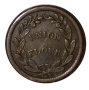 Civil War Store Card Token - D.L. Wing and Co. Union Flour (Albany, New York) - Reverse