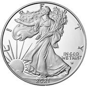 1 Dollar "American Silver Eagle" New Reverse (Bullion Coin) - Obverse