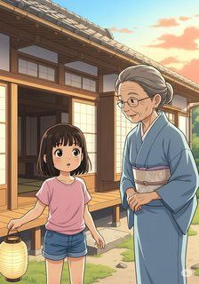 あかりちゃんのお盆 educational story for 3-6 years children in Japanese featuring warm themes