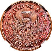 Civil War Merchant Token - Dry Goods (United We Stand) - Reverse