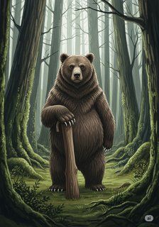 The Bear of the Inglorious Forest adventure story for 7-12 years children in English featuring exciting themes