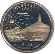 ¼ Dollar "Washington Quarter" (Nebraska) - Reverse