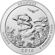 ¼ Dollar "Washington Quarter" (Shawnee National Forest- Silver 5 oz Bullion) - Reverse