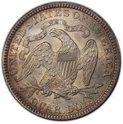 ¼ Dollar "Seated Liberty Quarter" (with motto, increased weight) - Reverse