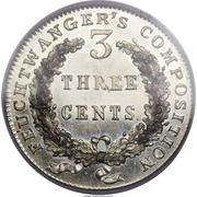 3 Cents - Hard Times Token - Feuchtwanger - Reverse
