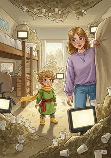 The Little Prince and the Planet of Empty Cups fantasy story for 7-12 years children in English featuring warm themes