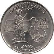 ¼ Dollar "Washington Quarter" (Massachusetts) - Reverse