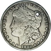 1 Dollar (Counterstamped) - Obverse