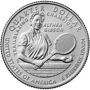 ¼ Dollar "Washington Quarter" (Althea Gibson) - Reverse