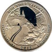 ¼ Dollar "Washington Quarter" (Blue Ridge Parkway, North Carolina) - Reverse