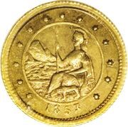 ½ Dollar - California Territorial Gold "Arms" - Obverse