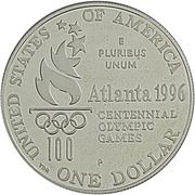 1 Dollar (Atlanta Olympics - Rowing) - Reverse