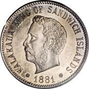 5 Cents - Kalākaua I - Obverse