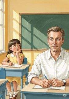 Luna and the Strict Teacher daily life story for 7-12 years children in English featuring tense themes