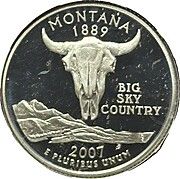 ¼ Dollar "Washington Quarter" (Montana - Silver Proof) - Reverse