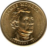 1 Dollar (James Monroe) - Obverse