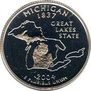 ¼ Dollar "Washington Quarter" (Michigan) - Reverse