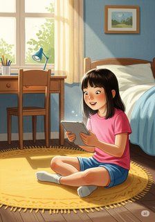 Aiko's Digital Adventure educational story for 7-12 years children in English featuring warm themes