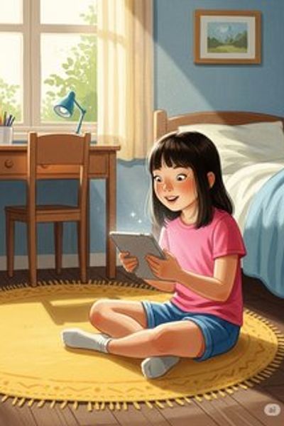 Aiko's Digital Adventure educational story for 7-12 years children in English featuring warm themes