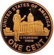 1 Cent "Lincoln Cent" (Professional Life - Bronze) - Reverse