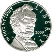 1 Dollar (Abraham Lincoln Bicentennial) - Obverse