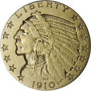 5 Dollars (Indian Head) - Obverse